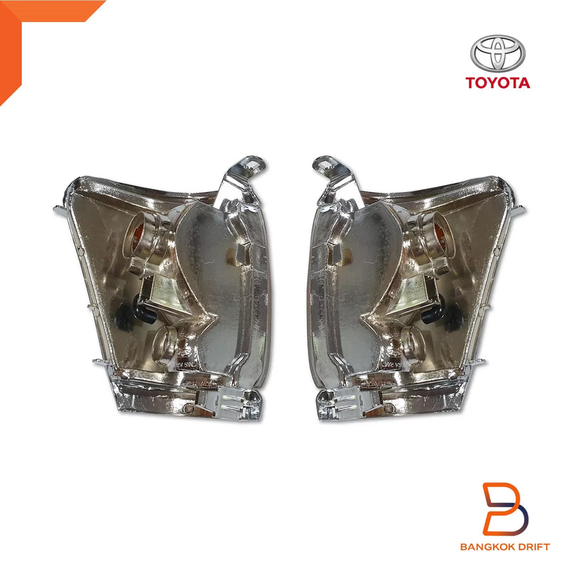 Toyota Hilux LN167 LN147 Chrome Front Corner Park Signal Lamps (1997-2001)