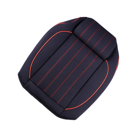 Universal Fit Sedan 5D Black Car Leather Front Seat Cushion Covers