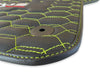 Lamborghini URUS 2018-2024 Black with Green Stitching Leather Floor Mats