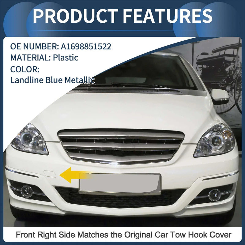 Mercedes-Benz A-Class (2005-2012) - Landline Blue Front Bumper Tow Cover