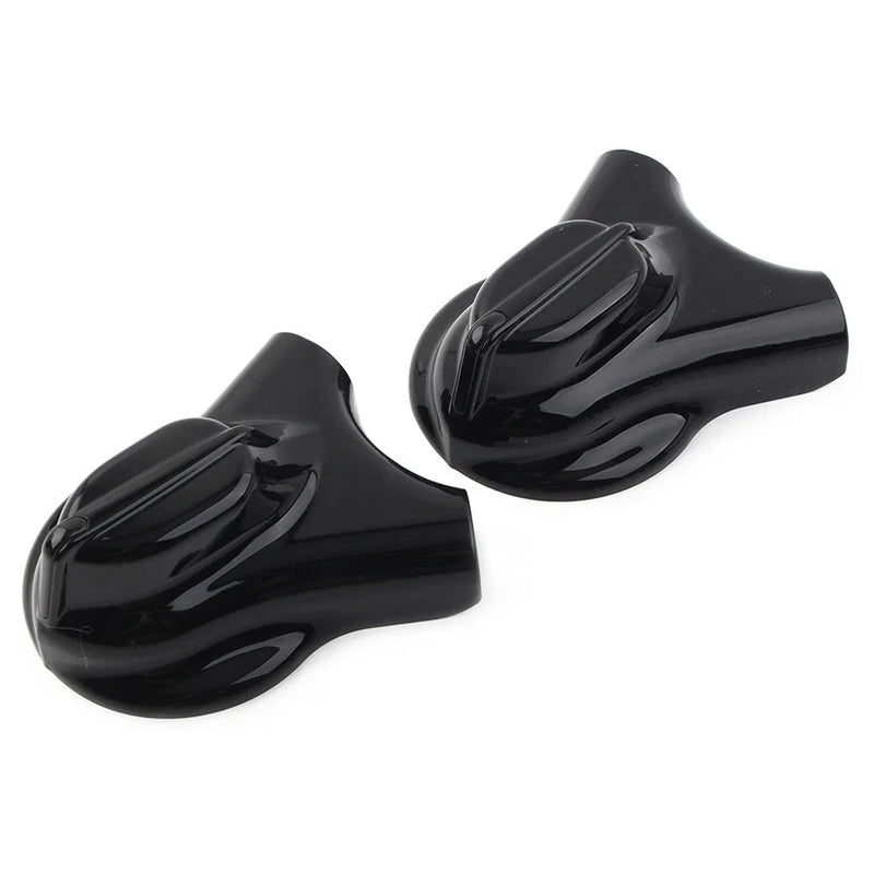 Harley Heritage Softail Black Rear Swingarm Axle Covers (2008-2017)