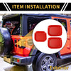 Jeep Gladiator Red Exterior Door Handle Bowl Cover Trims (2020-2024)