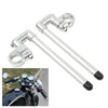 Universal Cafe Racer 7 / 8" Fork Tube Silver 37MM Clip-On Handlebar