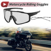 Motorcycle Riding Goggles Light Gray Lens Black Gray Frame