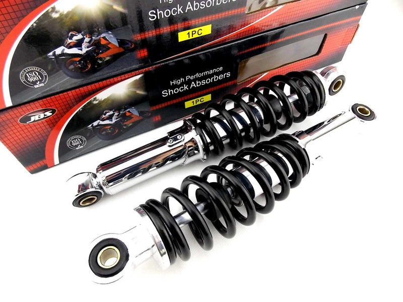 Yamaha DT80 280mm JBS Black/Chrome Rear Shock Absorbers (1981-1983)