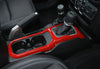2018-2023 Jeep Wrangler JL ABS Red 2 x pcs Gear Shift Panel Cover Trim (2018-2023)