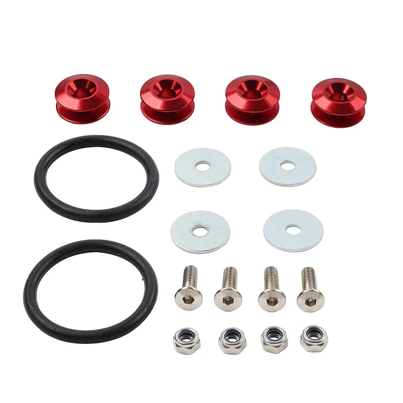 Trunk Hatch Lid 4PCS Red Quick Release Bumper Holder Clips