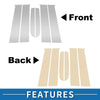 Ford Ranger (2015-2021) Silver Tone 6 x Door Pillar Window Trim
