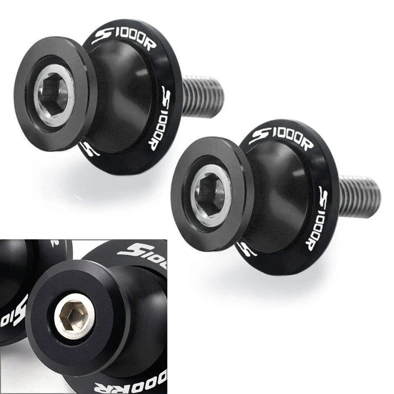 BMW S1000R S1000RR (2014-2018) - 2 x Coil Slider Screws BLK Swingarm Spools