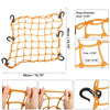 2 x 40x40cm 49 Holes Motorcycle Luggage Cargo Net Bag with 6 Hooks Orange