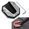Motorcycle - Silver Kickstand Extender Foot Side Stand Pad