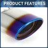Honda Civic (2016-2019) Burnt Blue Slant Exhaust Tip 2.3" Inlet