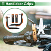 Motorcycle Hand Grips Cover Kit Handlebar Cover Orange Aluminum Alloy Rubber