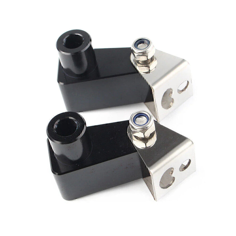 Motorcycle - Metal Alloy Black Fog Light Bracket