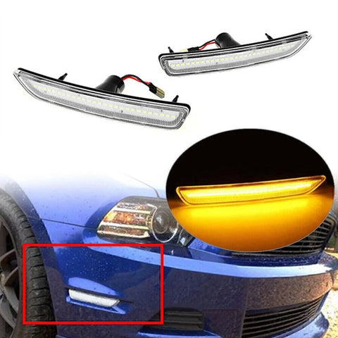 Ford Mustang LED Front Side Marker Shells + Lights (2010-2014)