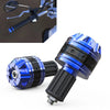 Motorcycle / Scooter - Blue Aluminum Handlebar Grips & Bar End Cap Plugs