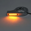 Harley Touring Dyna 42MM-46MM Amber Chrome Fork Turn Signal Lights