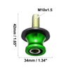 Motorcycle 2 x 10mm Motorcycle Swing Arm Spool Rear Stand Sliders Green