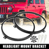 Jeep Wrangler 7" Round Headlight Mount Brackets (2007-2018)