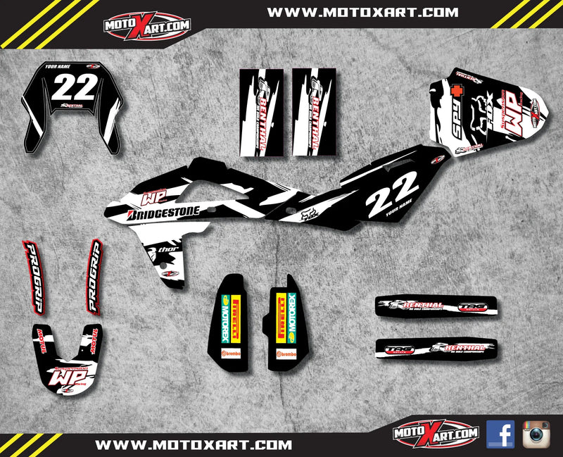 WR 125 2009-2013 - SAFARI Husqvarna Decals & Stickers Custom Graphic Kit