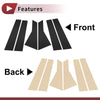 Mercedes-Benz B-Class (2012-2019) Black 6 x Car Door Pillar Window Trims