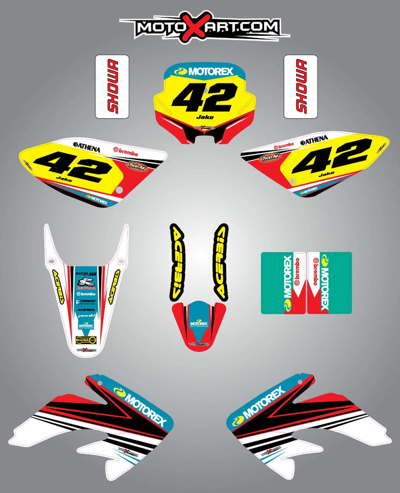 Honda CRF 70 (2003-2011) STRIKE Style Stickers Custom Graphics Full Kit