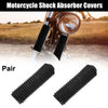 Motorcycle Pair 235mm Front Fork Boots Shock Absorber Covers Rubber Black