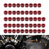 Harley Twin Cam Touring Road Glide Dyna 48X Red Engine Bolt Topper Caps