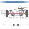 Toyota Highlander 4 Pcs Front Inner Tie Rod Ends (2001-2023)