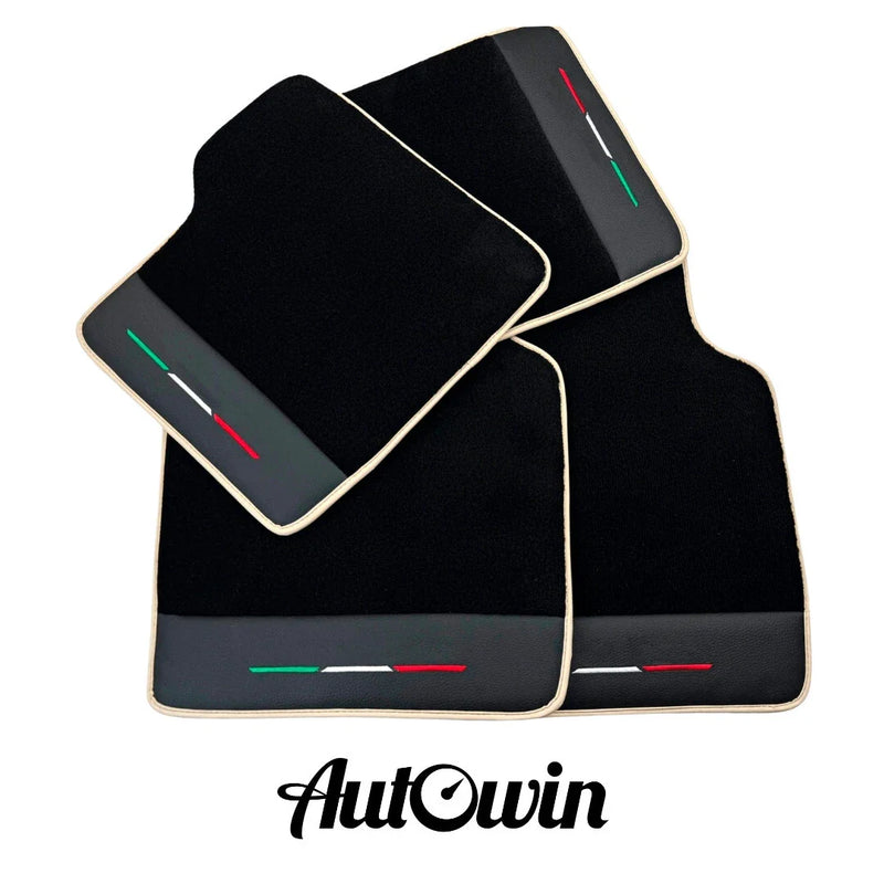 Ferrari Purosangue with Leather & Beige Trim Black Floor Mats