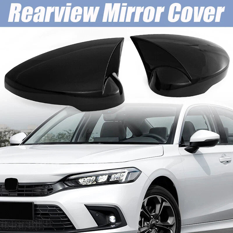 Honda 11th Civic Gloss Black Ox Horn Side Mirror Covers (2022-2023)