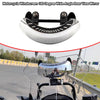 Adjustable Windscreen Silver Motorcycle Rearview Mirror 180° Wide Angle