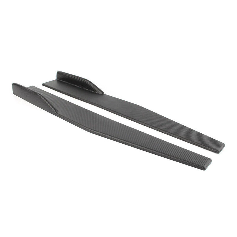UK Cars 74.5cm Carbon Fiber Side Skirt Rocker Diffuser Spoiler