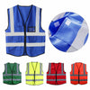 Workwear Reflective Safety Vest with Zip and ID Pocket