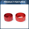 Dodge RAM 2018-2022 - 5 Pcs Red AC Media Volume Switch Knob Cover Ring