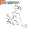 Toyota Hilux UTE Grey Rear Cab Window Latch Lock (88-96)