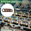 Make Model Oil Seal 25x33x4.5mm FKM Brown Rotary Shaft Seal 5 Pcs