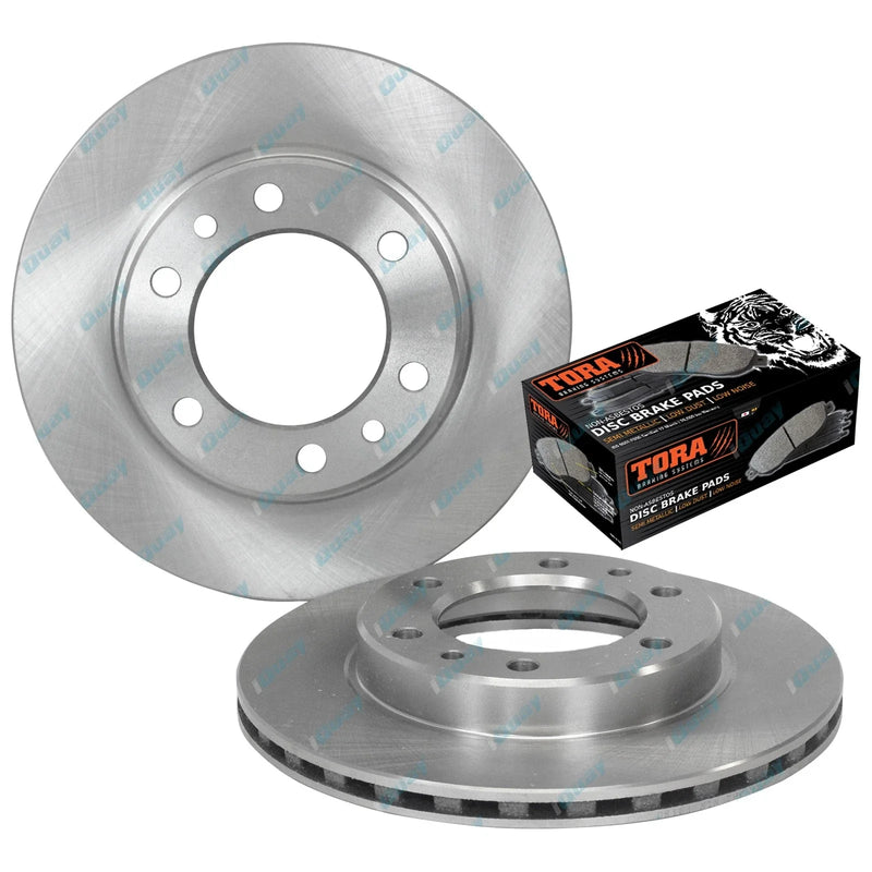 BJ42 FJ45 HJ45 HJ47 40 Series Front Disc Rotors & Brake Pads Kit (1980-1984)