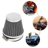 4pcs 60mm Universal Motorcycle Air Filter Cleaner Round Tapered Black
