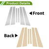 BMW 5-Series Silver Tone 6 Pcs Door Pillar Window Trim (2004-2010)