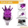 Universal Motorcycle M6 License Plate Screws Cover 35mm Purple 4Pcs