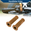 Motorcycle Grips 7/8 in 22mm Hand Grips Rubber Light Brown