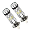 2x H1 6000K 100W LED ICEBERG White 20-SMD Projector Fog DRL Light Bulb