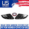 Honda Civic 2 x Forged Black Add-On MU Style Side Mirror Cover Caps (2016-2020)