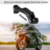 Crooked Flat Handle with Hook Aluminum Alloy Motorcycle Hanging Hook Black