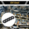 Oil Seal Rotary Shaft Seal NBR Rubber 25x52x8mm Black 5 Pcs