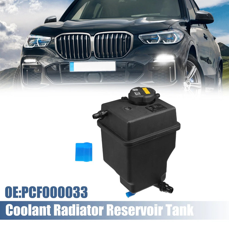 BMW X5 Coolant Radiator Reservoir Tank Set PCF000033 with Cap & Sensor (2000-2006)