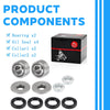 Yamaha IT200 / TT350 Rear Shock Bearing Seal Rebuild Kit (1984–1987)