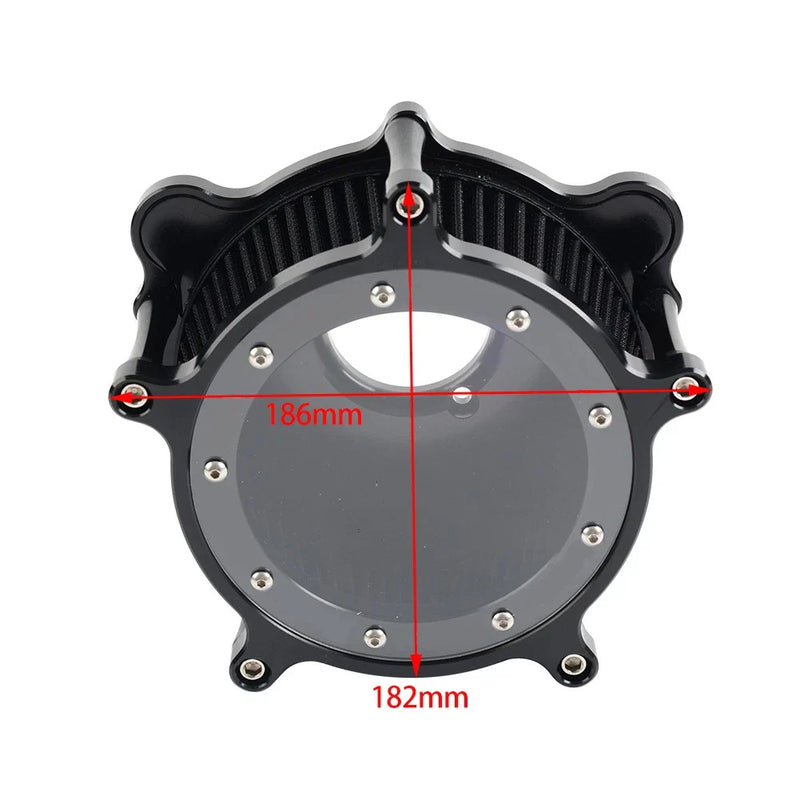 Harley Dyna Street Bob Electra Glide Air Cleaner Intake Filter Chrome Red (2006-2023)