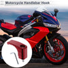 Car L-Shape Aluminum Alloy Motorcycle Hanging Hook 1 Set 46mm Red